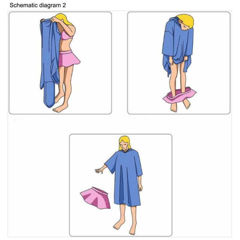 Hooded Cloak Beach Towel Printed Swimming Bath Towel Microfiber Bathing Bathr