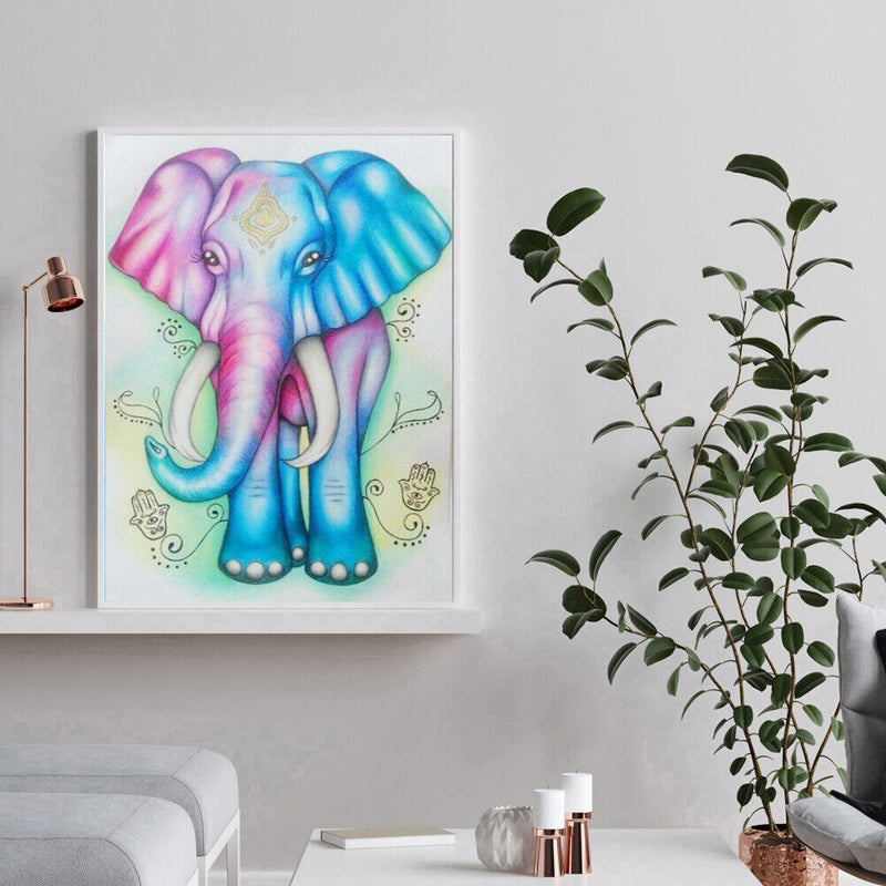 5D Diamond Painting Elephant DIY Full Round Drill Cartoon Animal Mosaic Crafts