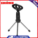 Mini Portable Table Microphone Tripod Zinc Alloy Mic Stand Bracket Desktop Adjustment