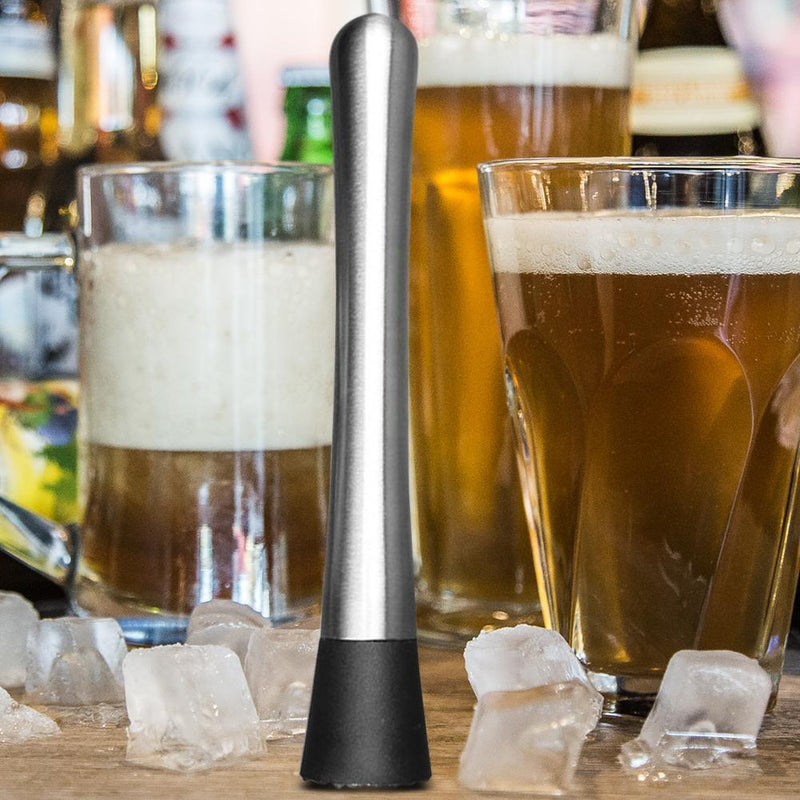 Steel Wine Mixing Stick Muddler Cocktail Stirrer Shaker Ice Crusher Barware