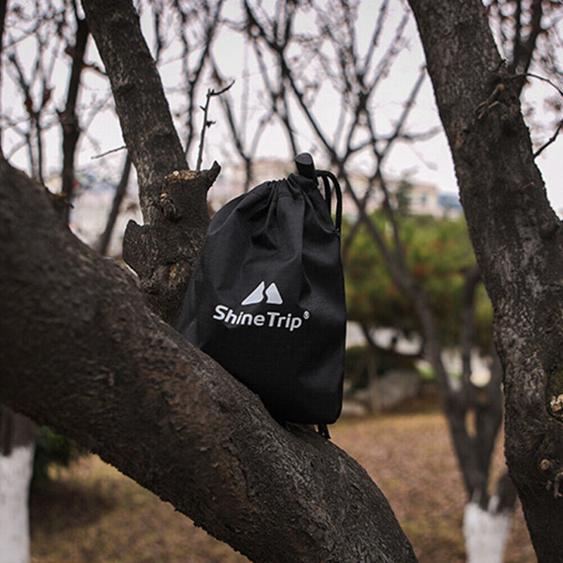 Outdoor Hiking Kits Storage Bag Camping Nail Wind Rope Buckle Pouch (Black)