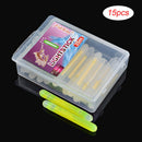 15pcs Fishing Float Fluorescent Light Stick Night Float Rod Tackle (Green) Newly
