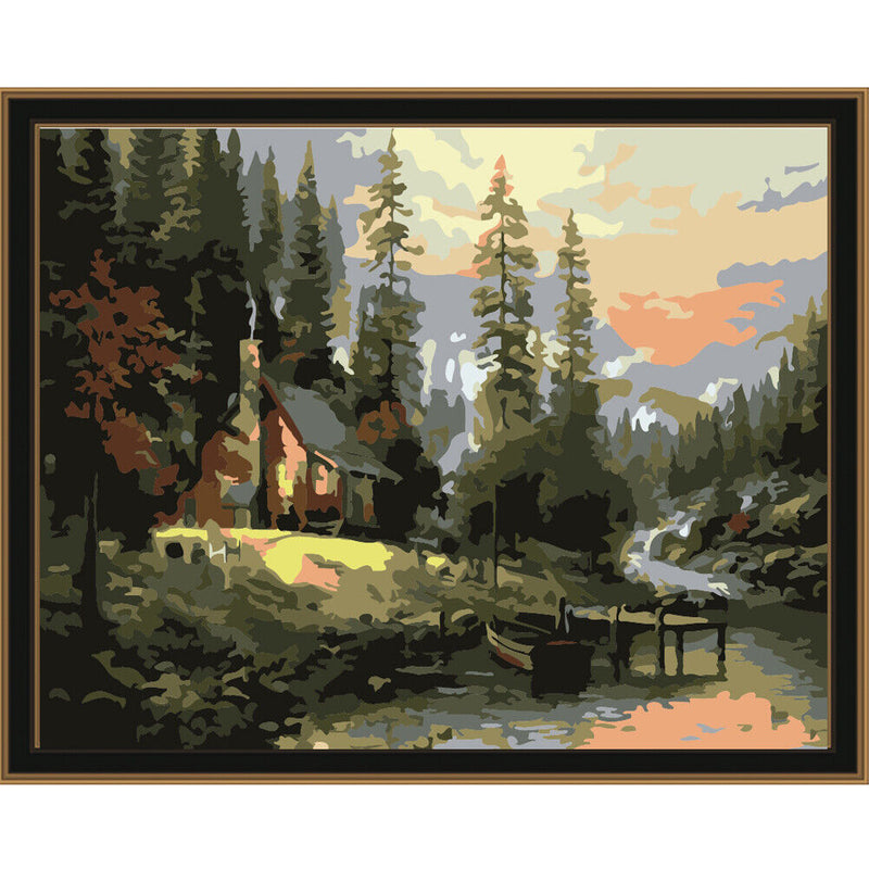 Rural Landscape 40x30cm DIY Paint By Numbers Oil Painting Kits Canvas