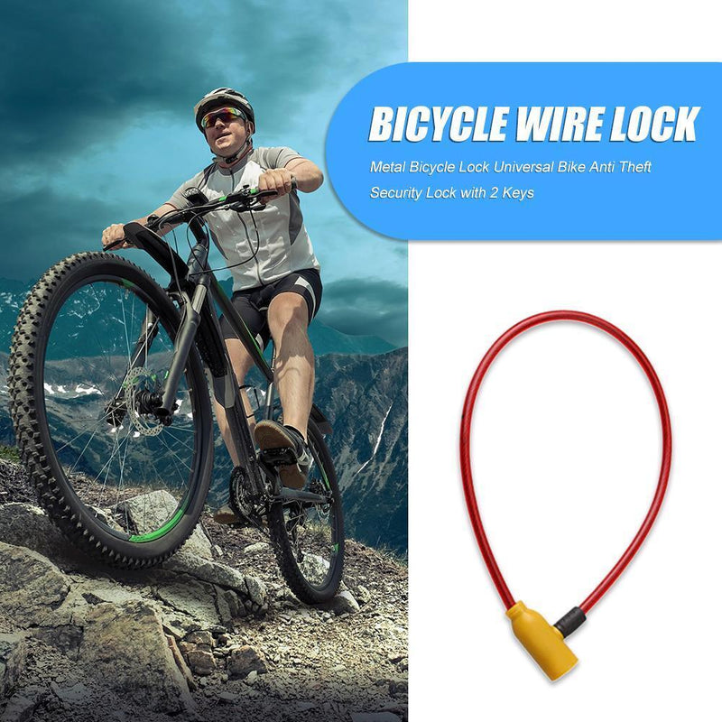 Metal Bicycle Lock Universal Outdoor Bike Anti Theft Security Lock with 2 K
