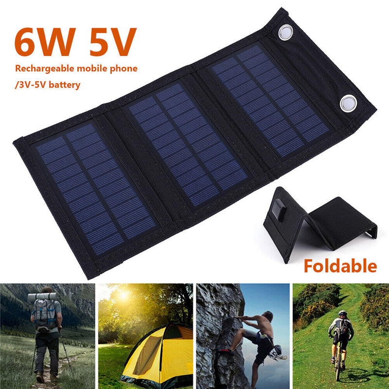 Foldable Solar Panel USB 3-Fold Solar Cell for Mobile Phone/3V-5V Battery Newly