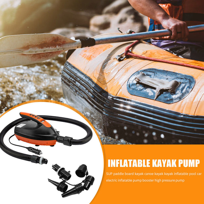 16psi Car Electric Air Pump Kayak Airbed Swimming Pool High Pressure Inflator