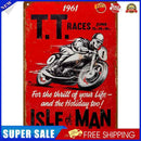Metal Tin Signs Poster Retro Ride Motorcycle Plaque for Bar Pub Decor (C)