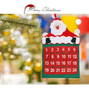 Santa Claus Xmas Countdown Calendar Wall Christmas Advent Calendar Pendant