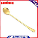 Stainless Steel Long Handle Stirring Ice Spoon Coffee Tea Spoons Home Tableware