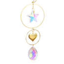 Metal Rainbow Collection Hanging Star Moon Crystal Prisms Home Decor (38) Newly