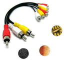 3 RCA Male Jack To 6 RCA Female Plug Splitter Audio DVD F7A3 Adapter AV R3T5