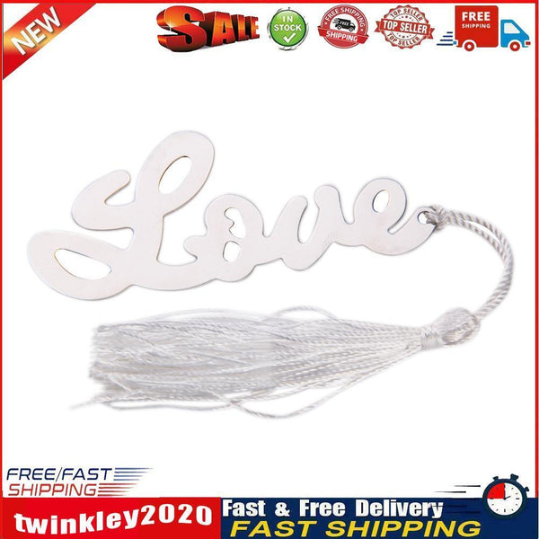 LOVE Shaped Bookmark Tassel Wedding Favors Bridal Shower Bridesmaid Giffts Newly