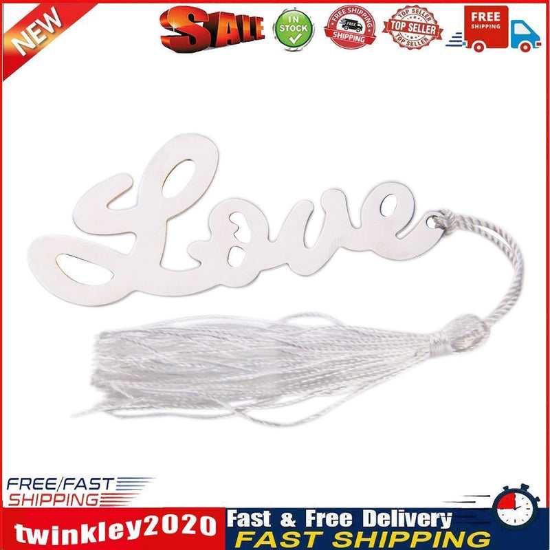 LOVE Shaped Bookmark Tassel Wedding Favors Bridal Shower Bridesmaid Giffts Newly