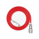 Mechanical Keyboard Aviator Aviation Connector Coiled Type-C Cable (Red)