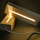 Rectangle Display Pedestal Night Lighted Base Durable Stand (Warm Light)