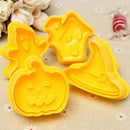 Cookie Cutter Halloween Pumpkin Ghost Theme Halloween Biscuit Mold Plunger