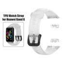 Watch Strap for HUAWEI HONOR Band 6 TPU Wristband Replacement Belt (White) Newly
