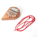Portable Mini Heart-Shape 8-Key Sapele Plate Kalimba Finger Practice Mbira Sanza