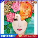 Flower Beauty Oil Paint By Numbers Set Canvas Drawing DIY No Frame (M849)