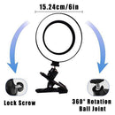 Video Conference Lighting Kit Clip on 6 inch Ring Light for Laptop Monitor Newly