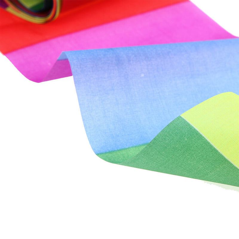 10 Meters Rainbow Bar Kite Tail for Delta Kite Stunt Kite Kite Accessory