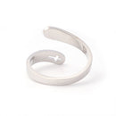 Opening Rings Stainless Steel Couple Love Hope Friendship Jewelry Accessories