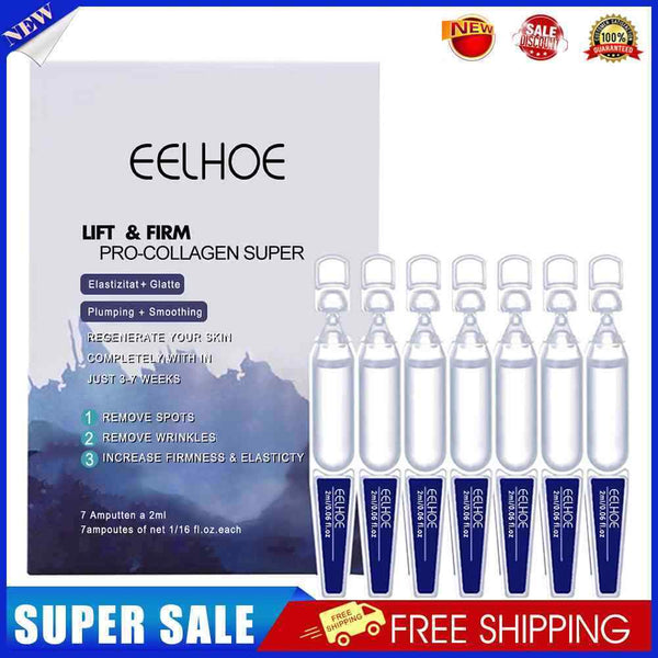 7pcs 2ml Collagen Serum for Face Anti Wrinkles Whitening Hydrating Essence