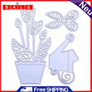 Scissors Flower Pot Metal Die For Scrapbooking Template Cards DIY