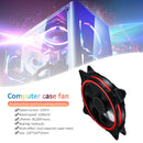120mm PC Case Fan Halo Triple-Ring Chassis Cooling Fan for Desktop (Red) Newly