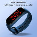 LED Display Body Temperature Smart Band Bracelet 90Days Standby Time (Blue)