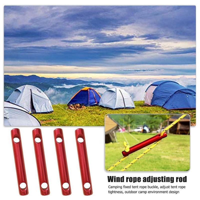 Awning Rope Fastener Adjuster Wind Rope Buckle Runner Tent Stopper (4pcs)