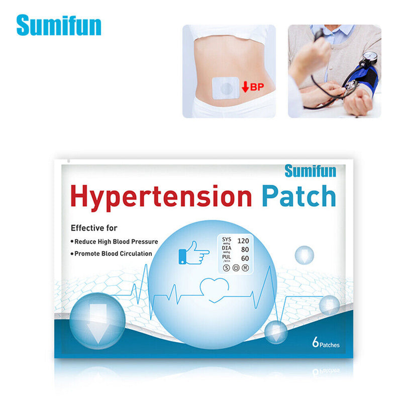 6pcs Hypertension Patch Chinese Plaster Control High Blood Pressure Herbal Patch