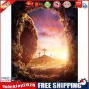 5D Diamond Painting Kit DIY Cross on Hill Full Round Drill Mosaic Pictures