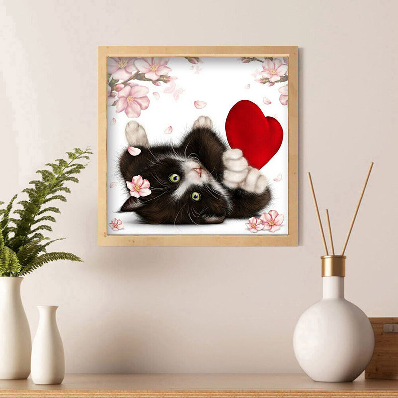 Diamond Painting Love Kitten Full Round Drill Picture of Rhinestone DIY Drawing