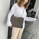 Fashion Designer Leather Shoulder Bag Weave Large Capacity Messenger Handbags