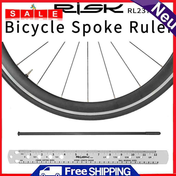 Bicycle Wire Spoke Ruler Instruct for Measuring Ball Bearings Crank Locking