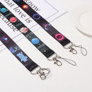 Fabric Moon Metal Clasp Card Lanyard Key Lanyard Neck Lanyard Phone Lanyard