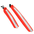 2pcs Reflective Mountain Bike Fenders Front Rear Bicycle Mud Guards (Red) Newly