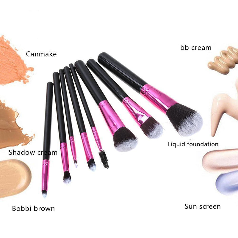 8pcs Makeup Brushes Cosmetic Foundation Blending Pencil Brushes set