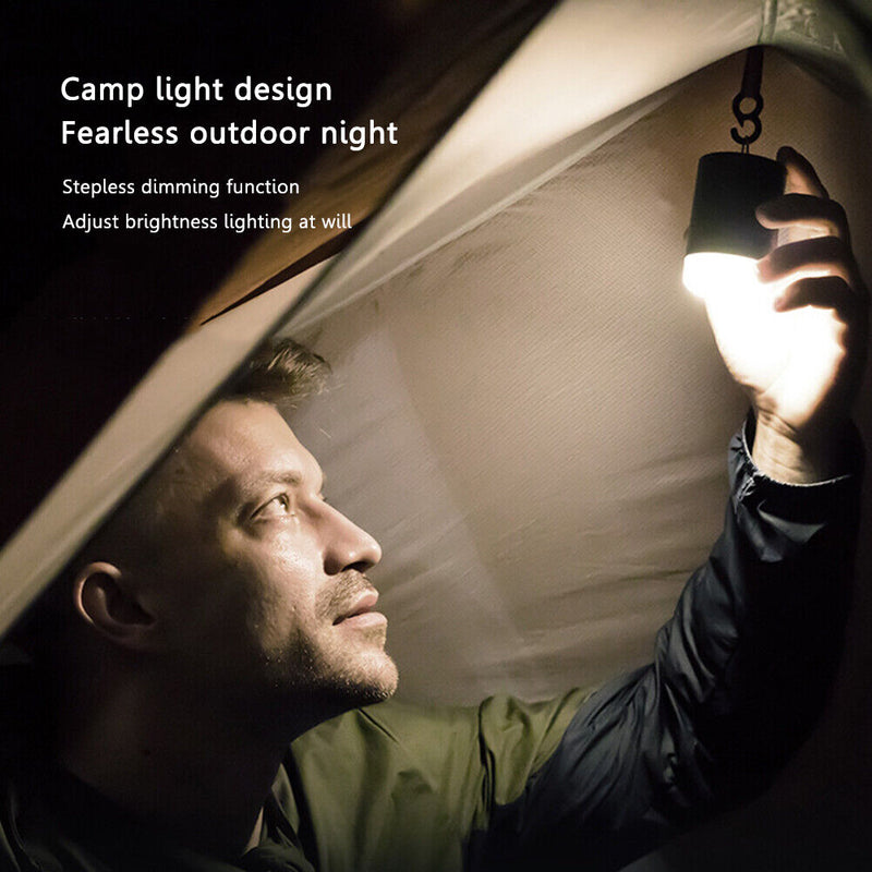 4 in 1 Mini Electric Inflatable Air Pump USB Outdoor Camping Light (Black) Newly