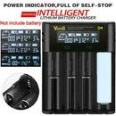 Intelligent LCD Charger 4 Slot For 18650 21700 26650 Lithium AAA Battery O5B4