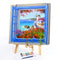 Frameless Oil Paint By Numbers Window Scenery DIY Canvas Picture Craft Kit Newly