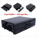 Dash Universal Kit Drink Cup Holder Double Din Storage Box Car Radio Pocket