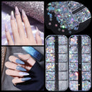 Colors Moon Flakes Holographic Nail Art Sequins Mirror Sparkly Nail Glitter
