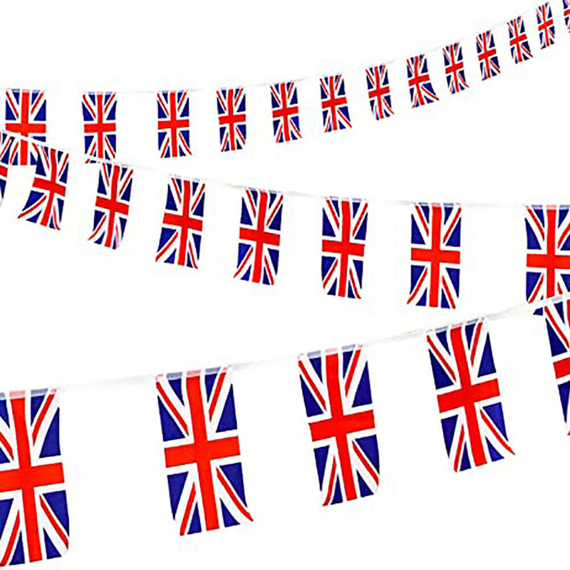 Queen Day String Flags England Flag String Hanging Banners Patriotic Celebrat