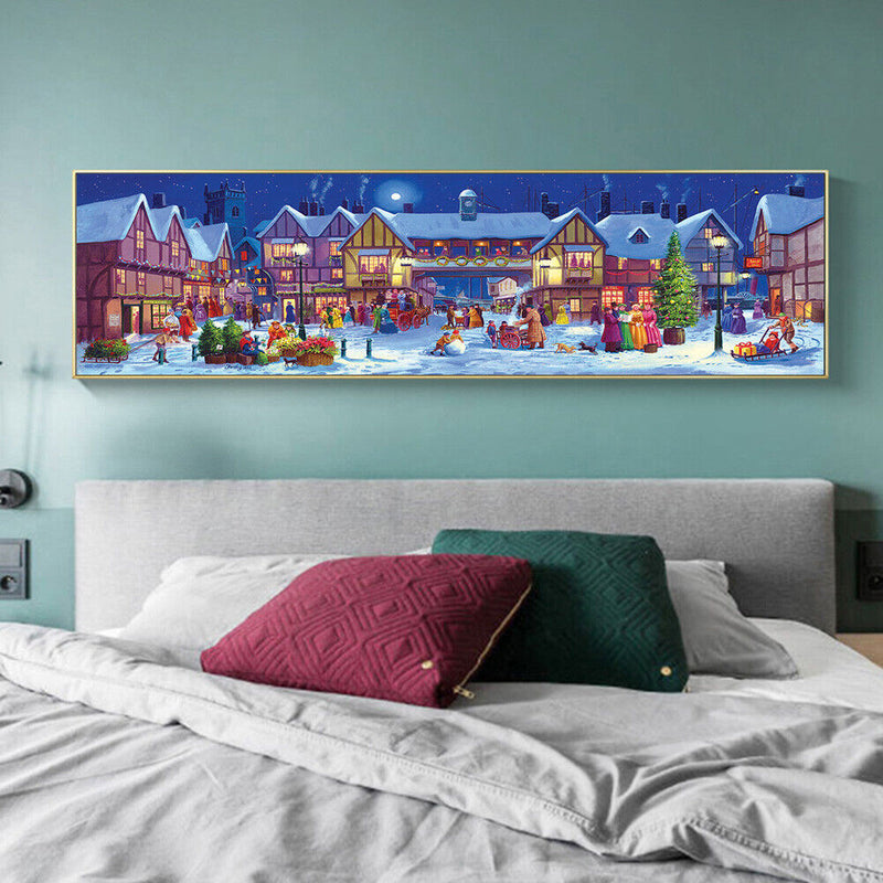 Diamond Embroidery House Snow Drawing Kit DIY Rhinestone Mosaic for Wall Gift