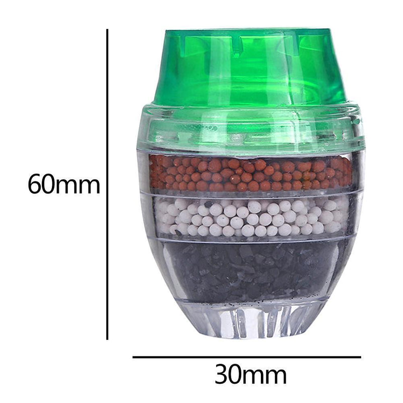 House Tap Water Purifier Activated Carbon Remove Rust Faucet Filter (Red)