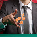 7pcs/Set Multi-sided Dices Digital Polyhedron Acrylic Board Game (Orange) Newly