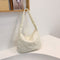 #A Fashion Quilted Nylon Large Capacity Girl Shoulder Hand Bucket Bag Basket Fem