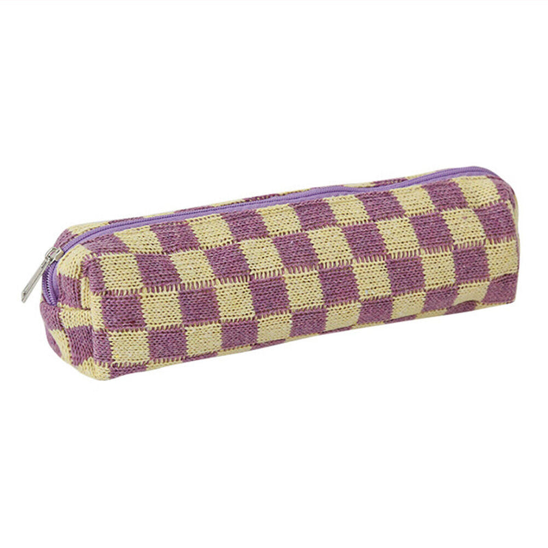 2pcs Makeup Case Knitting Makeup Bags Hit Color Toiletry Bag for Weekend Holiday